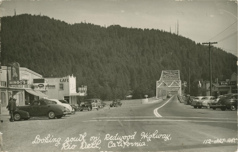 Looking south on Redwood Highway, Rio Dell, California - Art-Ray