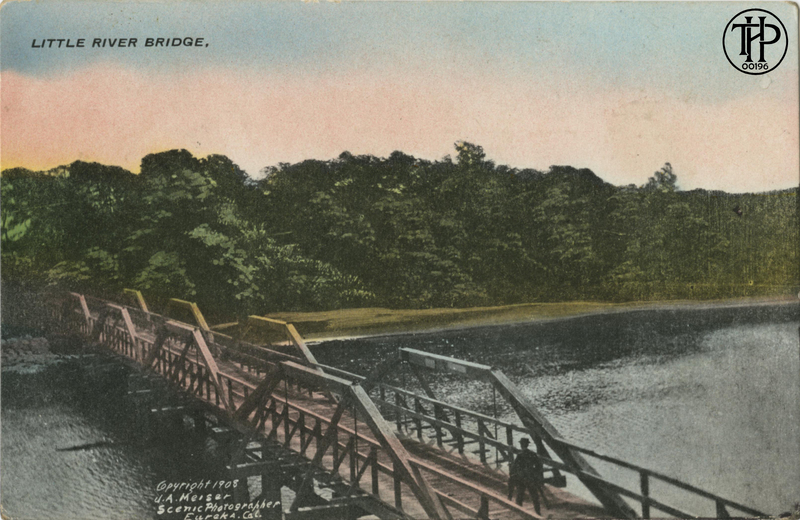 Little River Bridge (Copyright 1908 J.A. Meiser ∙ Scenic Photographer ∙ Eureka, Cal)