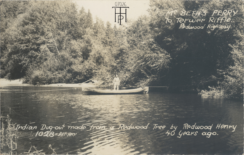 Indian Dug-out canoe at McBeth's Ferry - Terwer Riffle