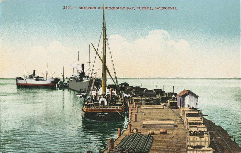 Shipping On Humboldt Bay (Arcata Wharf) - Edward Mitchell