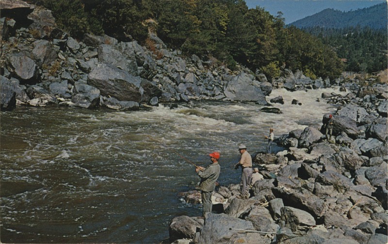 Fishing at Ishi-Pishi Falls on Klamath River - Eastman's Studio