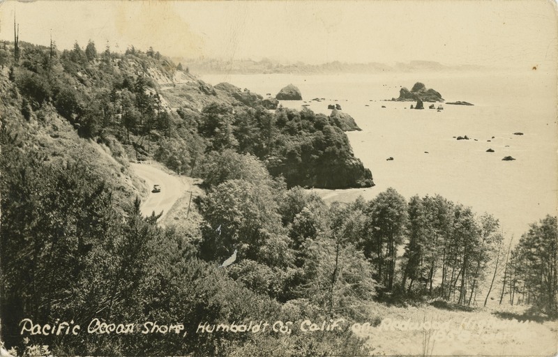 Pacfic Ocean Shore, Humboldt Co, Calif on Redwood Highway 1858-ART-RAY