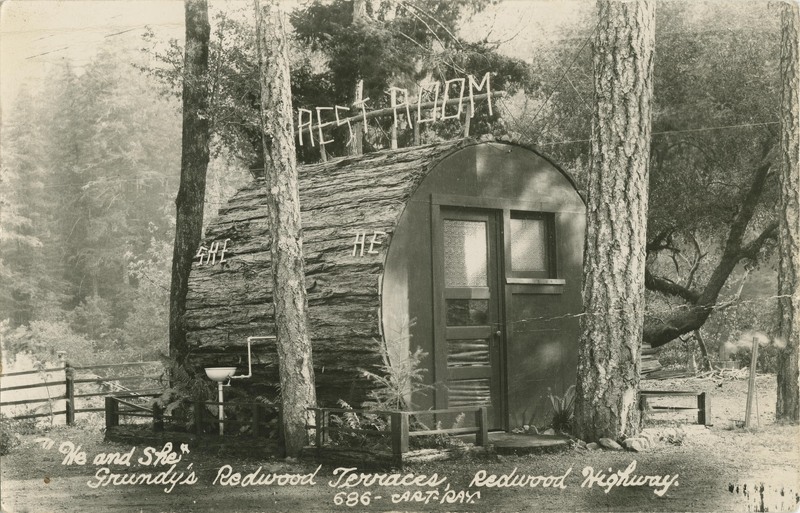 He and She', Grundy's Redwood Terraces, Redwood Highway - Art-Ray