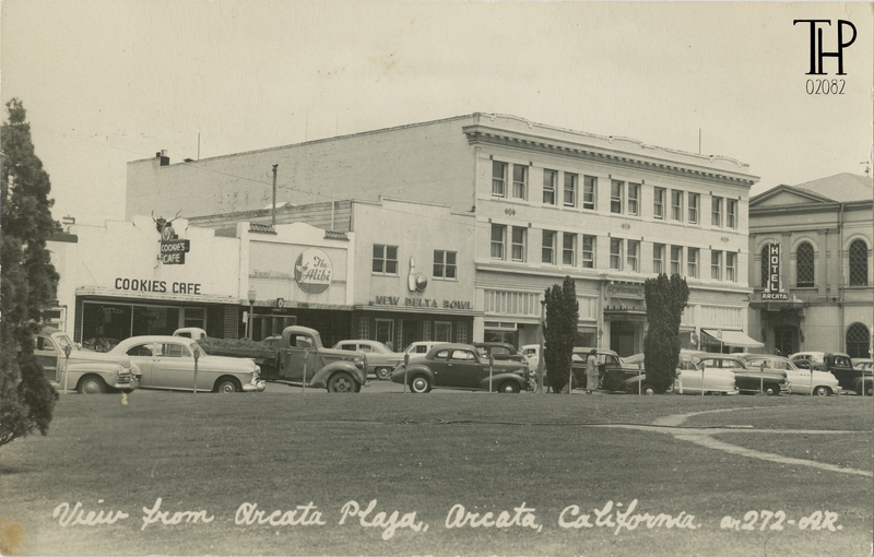 view from west side of Plaza; north side bars can be seen