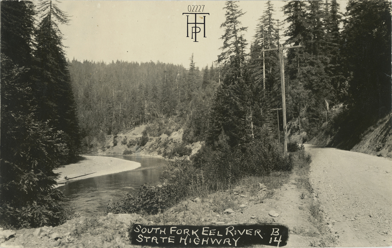 view of South Fork Eel River along Redwood Highway - Bowman