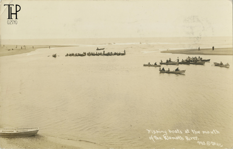 Fishing boats at Klamath River mouth - Patterson
