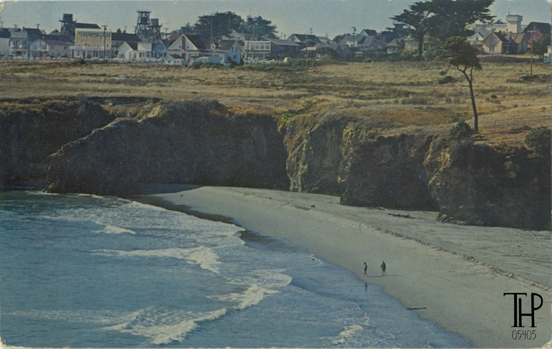 View of town of Mendocino