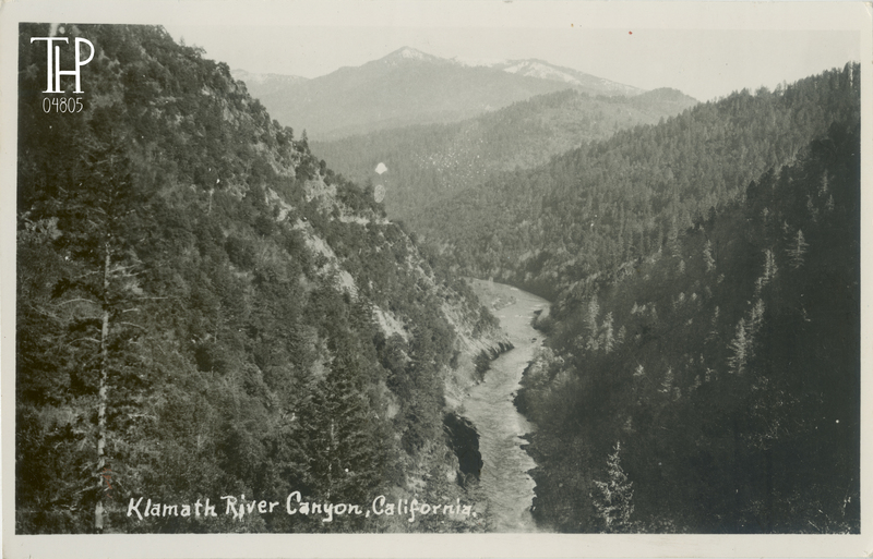 view of Klamath River below Orleans - from vista point along highway