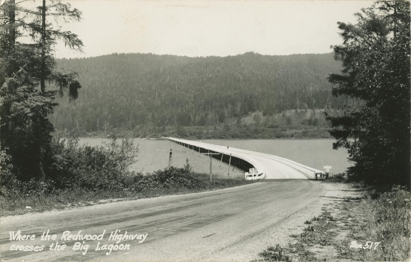 Where the Redwood Highway crosses the Big Lagoon - Zan 517