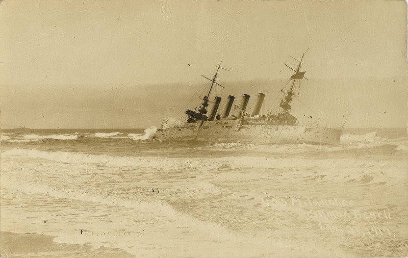 U.S.S. Milwaukee Samoa Beach Jan 21, 1917