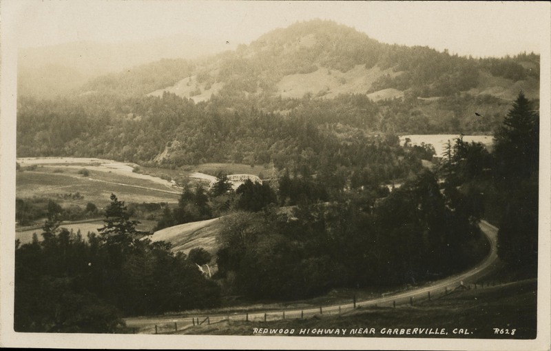 REDWOOD HIGHWAY NEAR GARBERVILLE, CAL. - R628