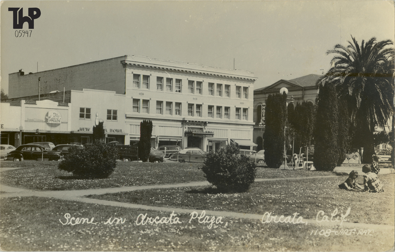 view of northeast corner of Arcata Plaza