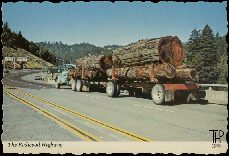 Log truck on the Redwood Highway