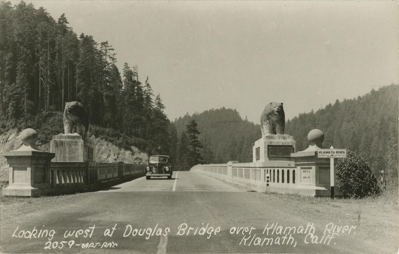Looking west at Douglas Bridge over Klamath River- Klamath, Calif - Art-Ray