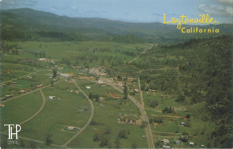 Aerial of Laytonville, California