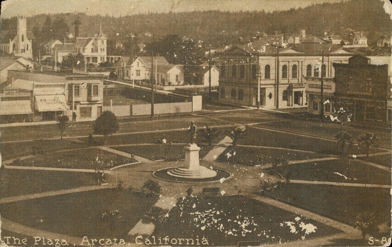 The Plaza, Arcata, California - Souvenir Publishing Co.