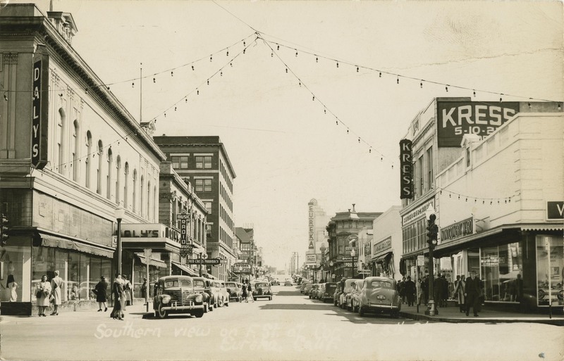 Southern view of F St at Cor. Of 5th St. - Art-Ray