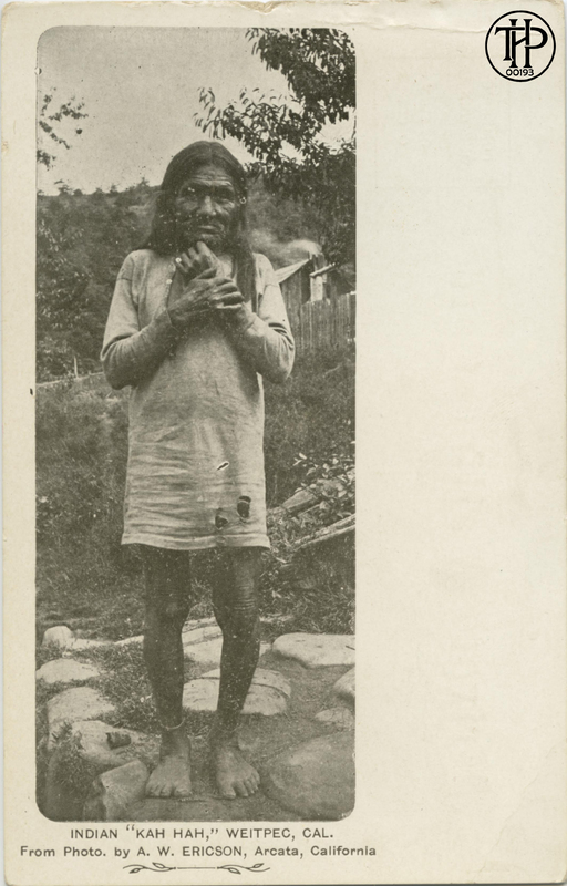 INDIAN ''KAH HAH,'' WEITPEC, CAL. From Photo. by A.W. ERICSON, Arcata, California